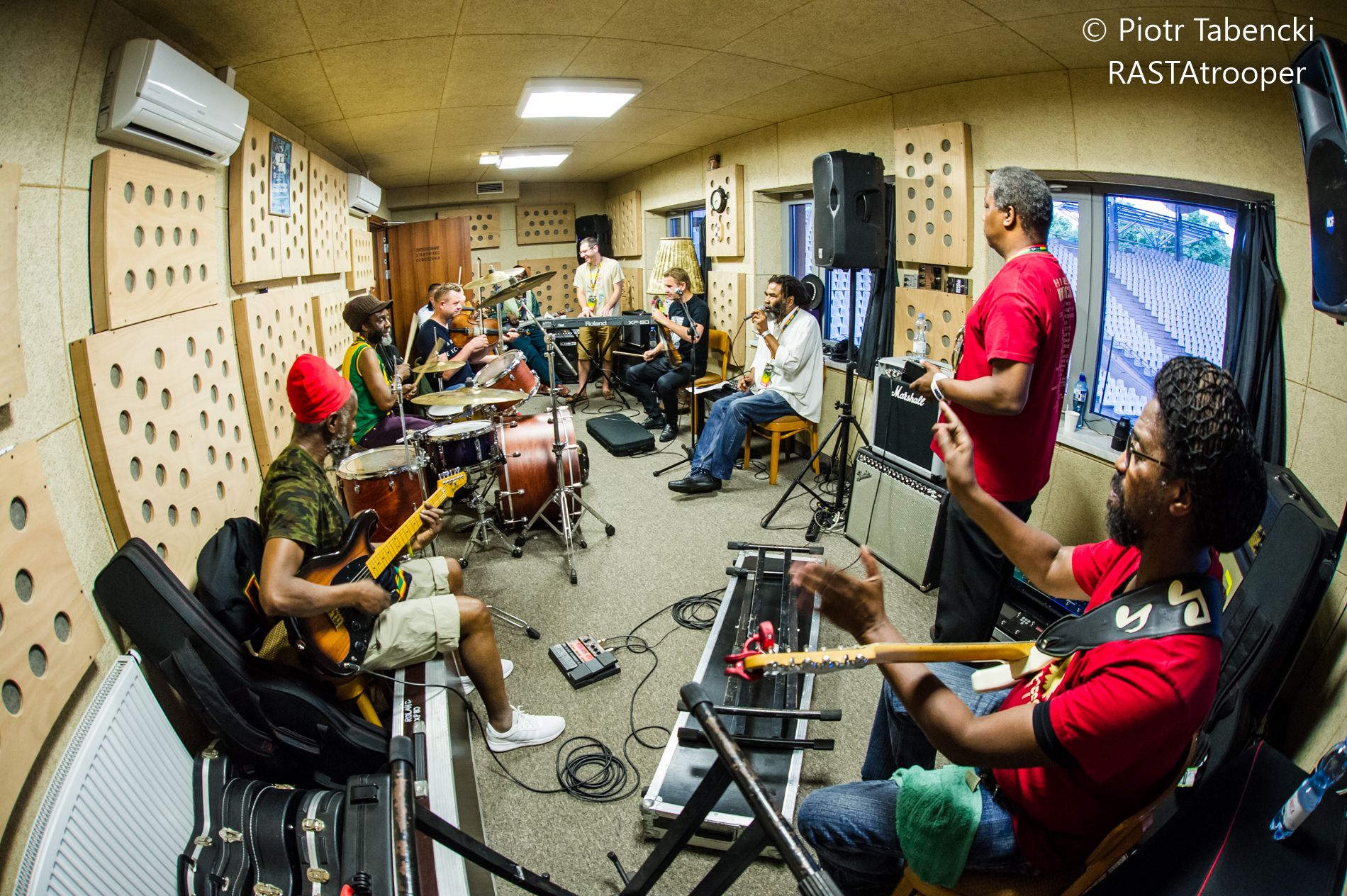 Twinkle Brothers and Trebunie Tutki rehearsing ahead of Ostróda Reggae Festival
