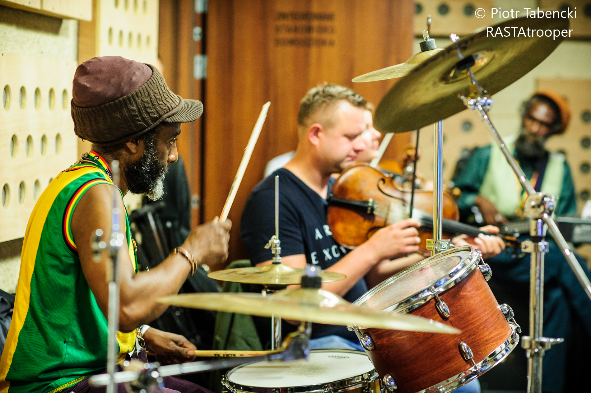 Twinkle Brothers and Trebunie Tutki rehearsing ahead of Ostróda Reggae Festival